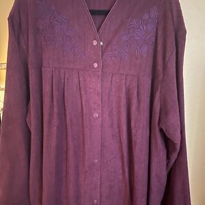 Plus size Miss Elaine eggplant colored robe 3x